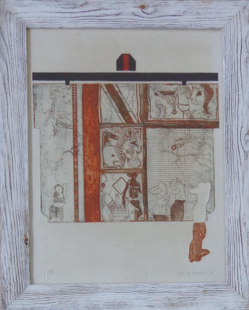 ENK DE KRAMER / LINGERIESHOW / ETS + RELIEF / 78x63cm KADER, Ophalen