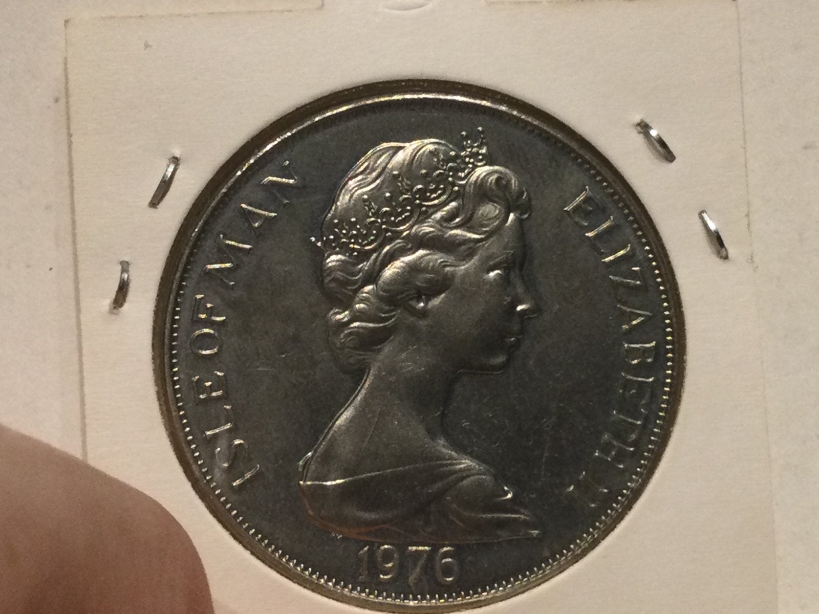 Ieland Man 1 Crown 1976 prachtig, Ophalen of Verzenden