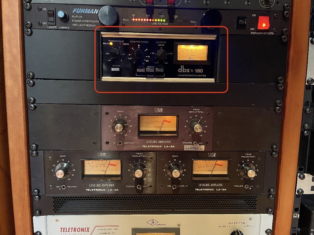 Originele dbx 160VU 1970’s compressor (110V), Ophalen of Verzenden, Gebruikt, Audio