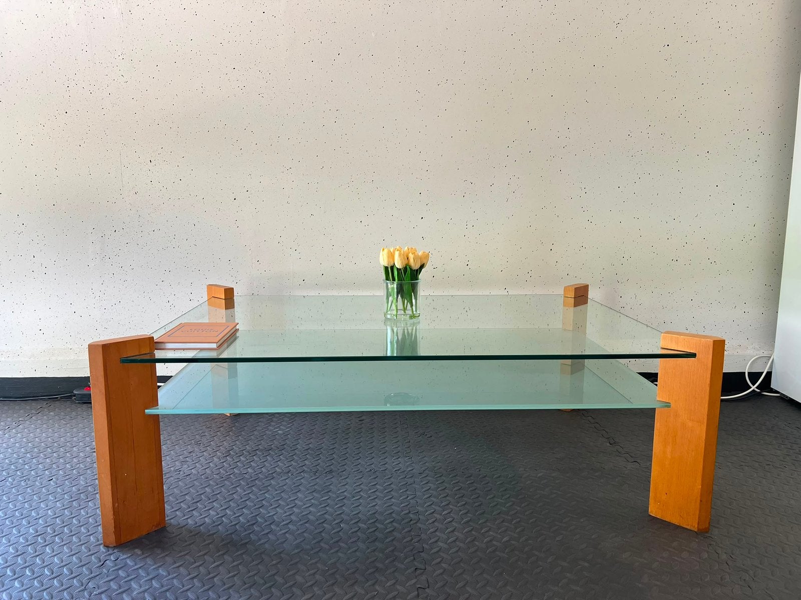 Glazen Salontafel, 100 à 150 cm, Autres essences de bois, Comme neuf, Enlèvement