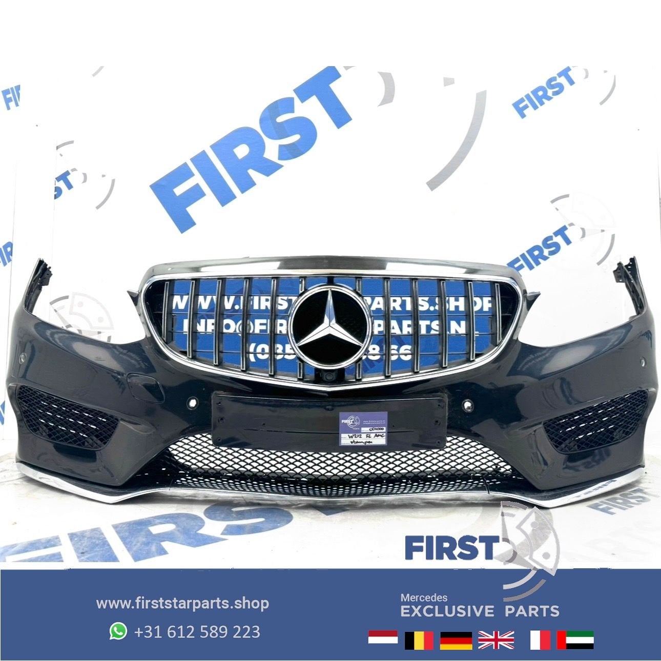 W212 BUMPER FACELIFT AMG Voorbumper COMPLEET Mercedes 2012-2, Auto-onderdelen, Gebruikt, -, Voor, Ophalen of Verzenden