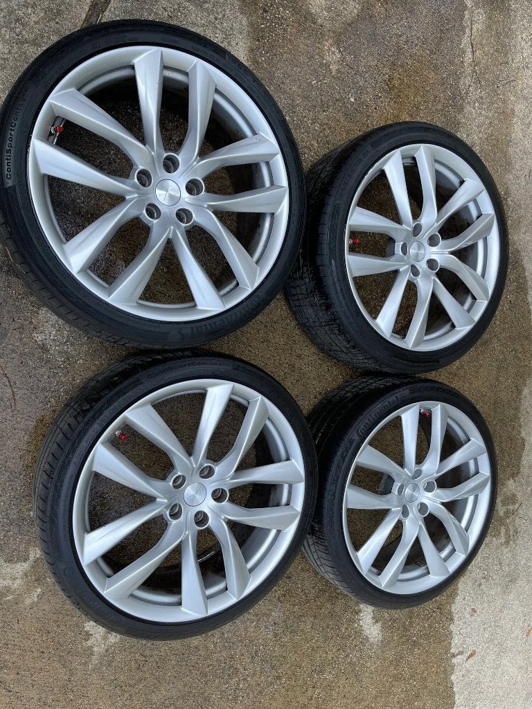 À vendre Jeu de jantes Arachnid Tesla Model S en 21", 245 mm, Véhicule de tourisme, Pneus été, 21 pouces