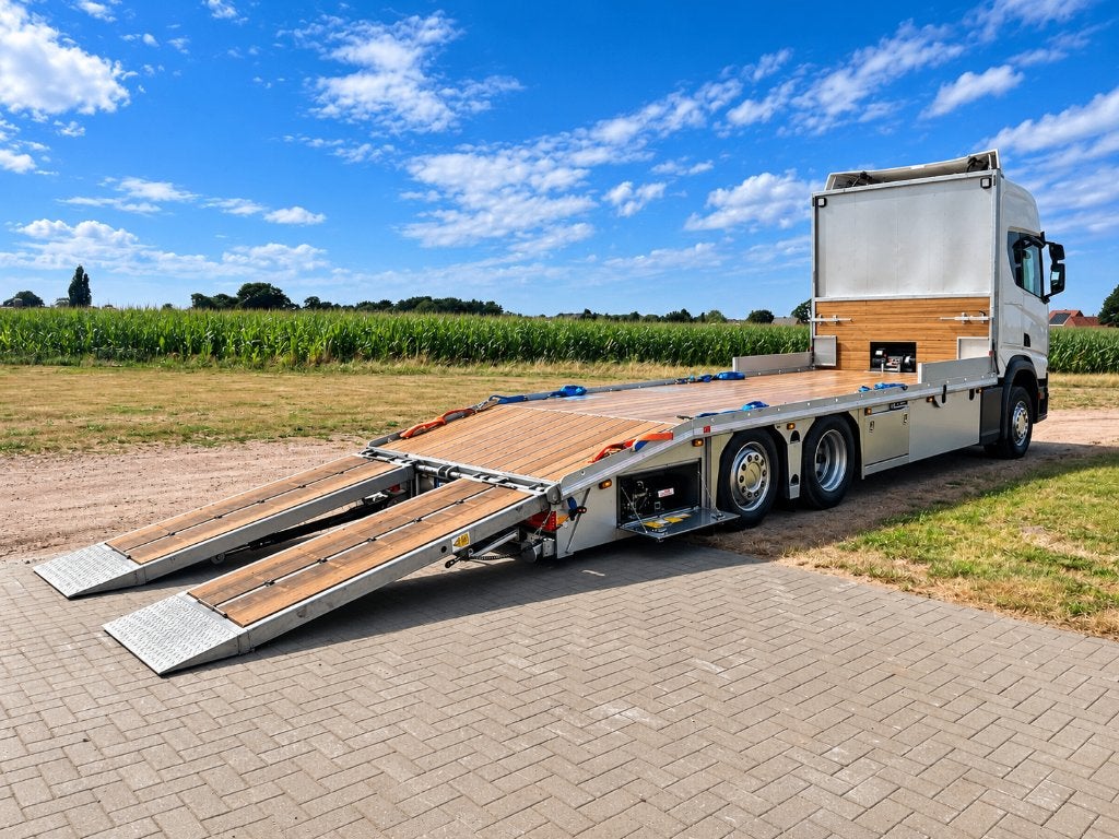 Scania R450 oprijwagen, New tacho, Navi, Pompset diesel, ACC, Automaat, Stof, Euro 6, Scania