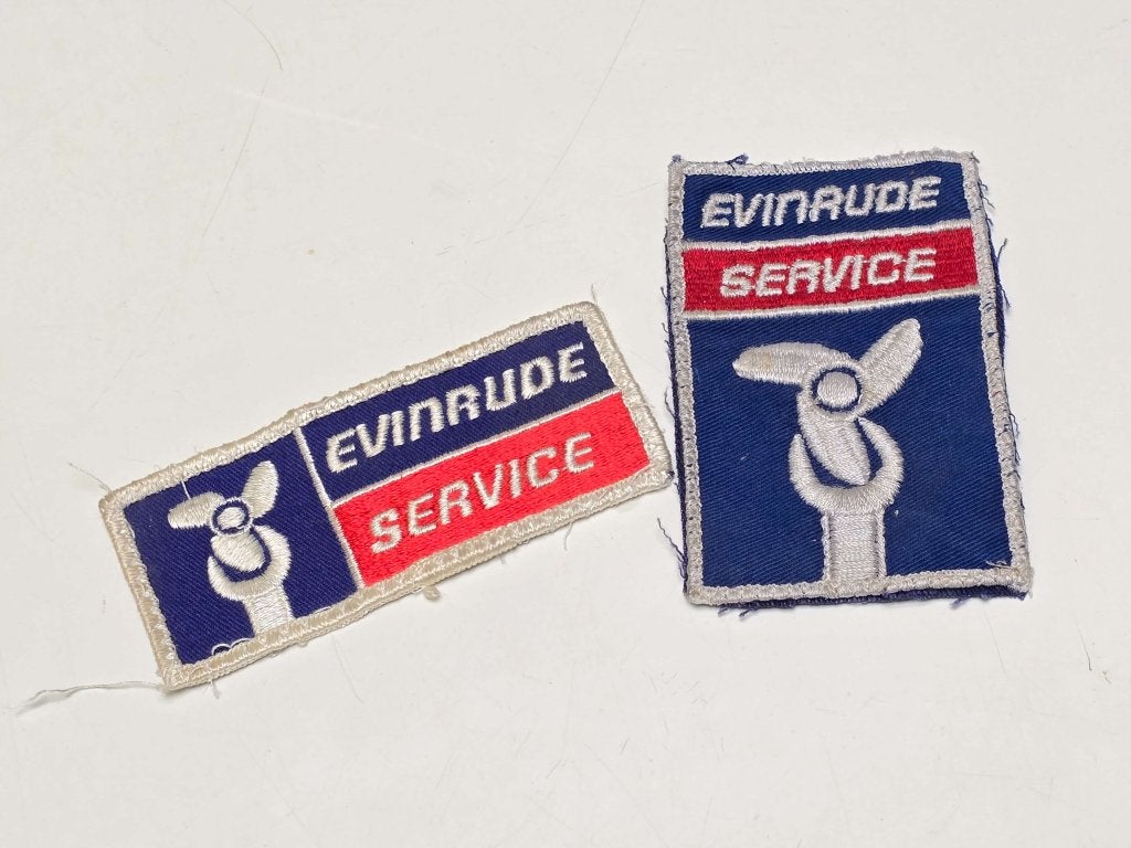 Origineel EVINRUDE SERVICE werkplaats overall emblemen, Niet ingevuld, Niet ingevuld, Ophalen of Verzenden, Niet ingevuld