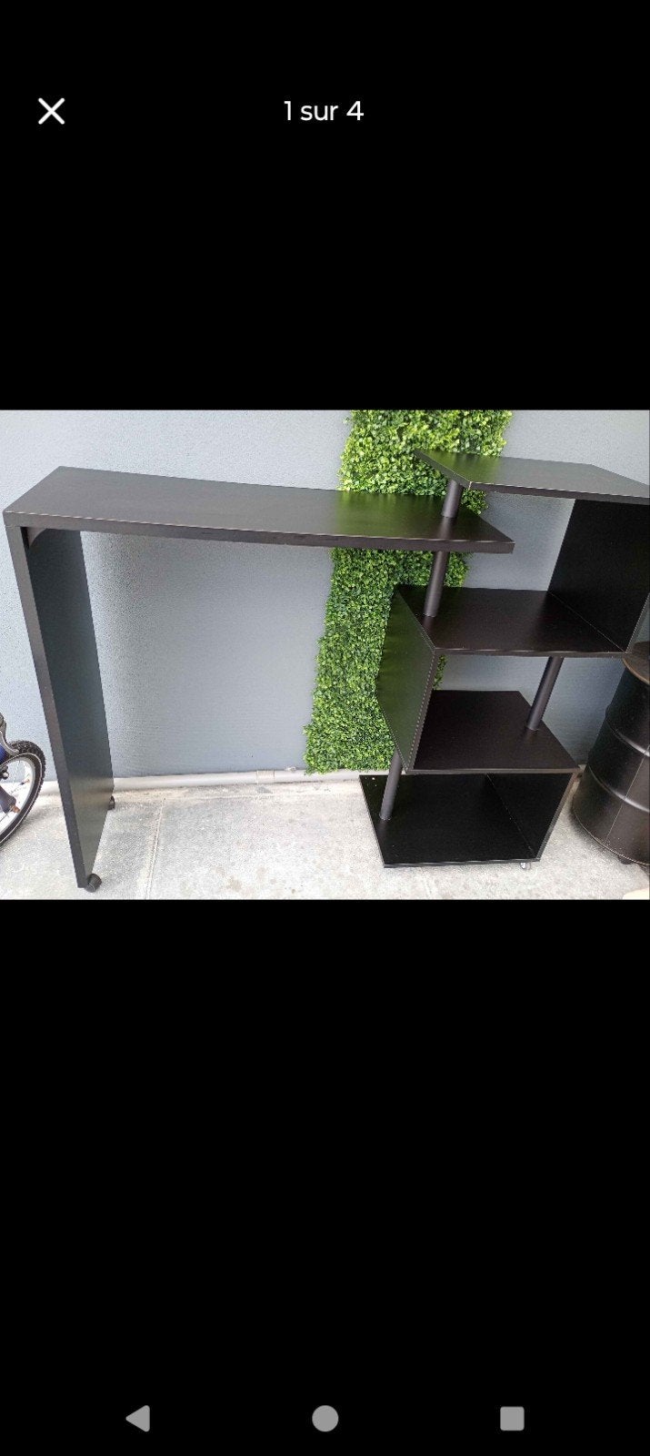Meuble noir sur roulettes, Enlèvement, Comme neuf
