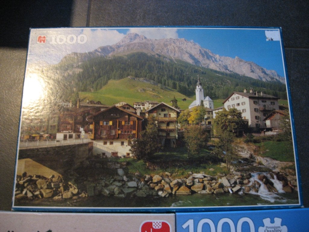 Splugen Zwitserland Puzzel Jumbo 1000 st, Ophalen of Verzenden, 500 t/m 1500 stukjes, Nieuw, Legpuzzel