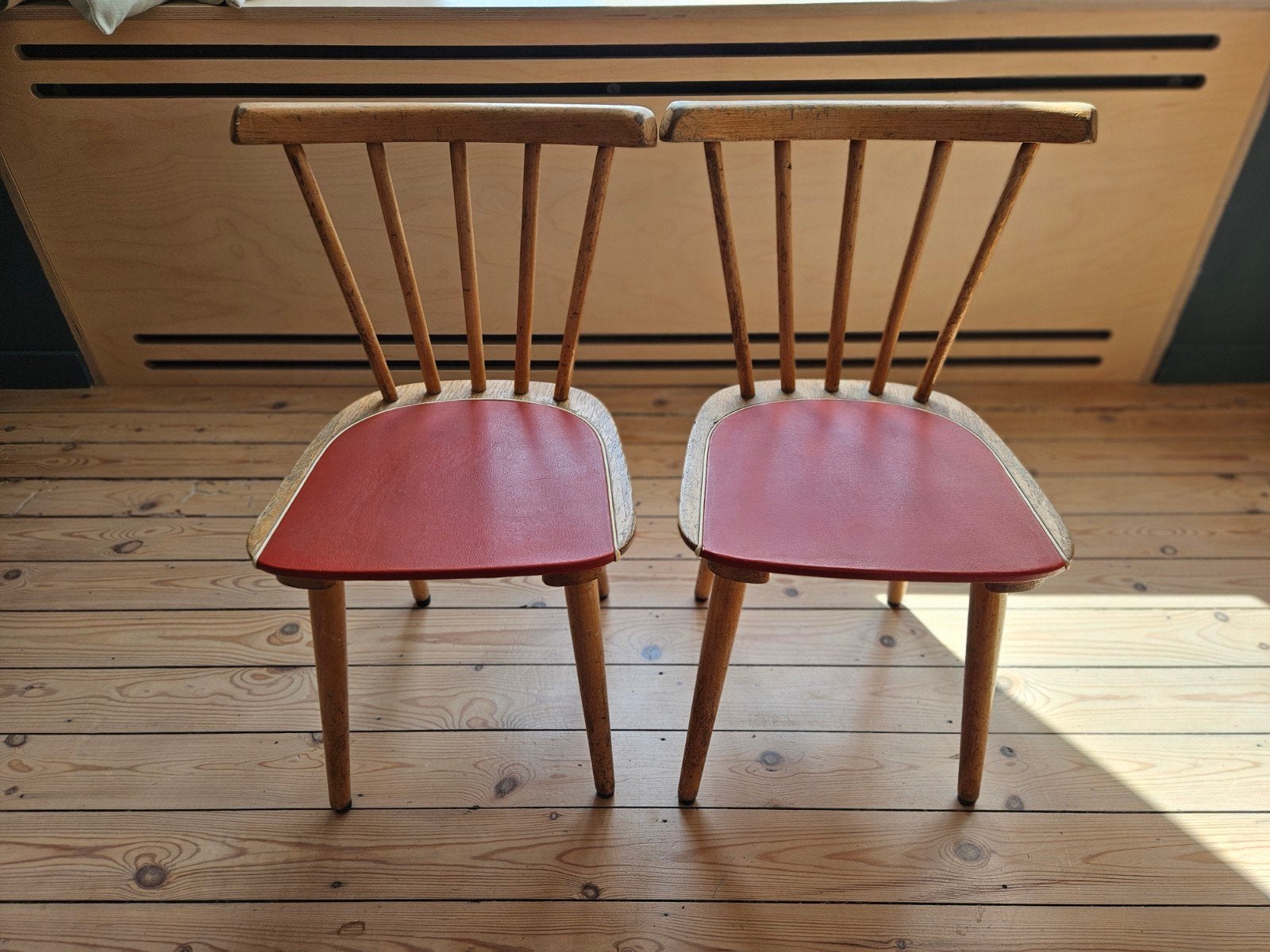 Set van 2 vintage kinderstoeltjes, Enlèvement, Utilisé, Chaise(s)