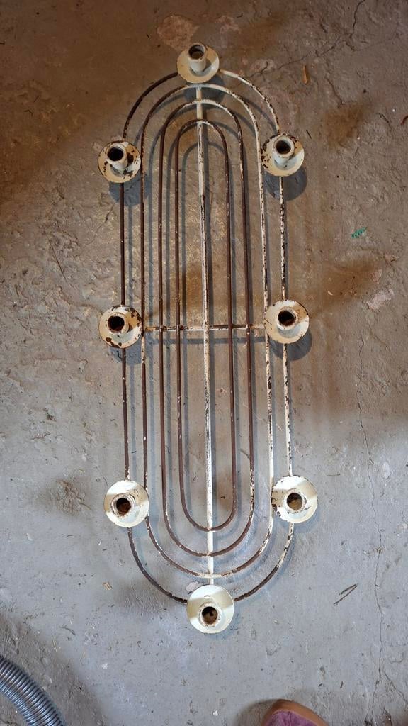 Vintage Design Tafelkandelaar – Mid-Century Modern – 8 Kaars, Motoren, Ophalen