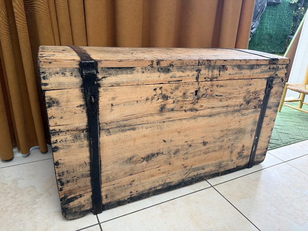 Grote vintage kist/koffer, Ophalen, Gebruikt