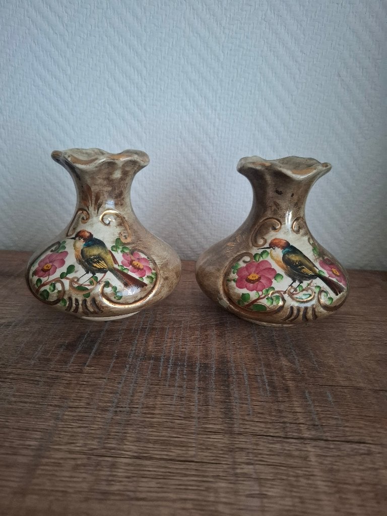 Vintage miniatuurvaasjes belgisch aardewerk art deco ca 1930, Antiek en Kunst, Ophalen of Verzenden