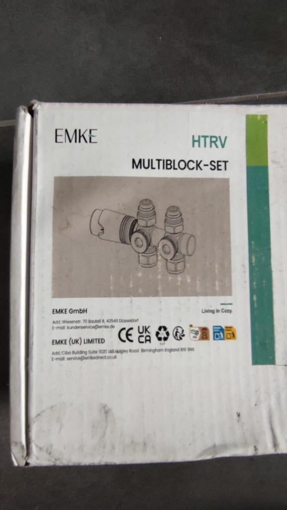 EMKE Radiatorkraan met Thermostaat - 2 in 1 Haaks/Recht Univ, Ophalen