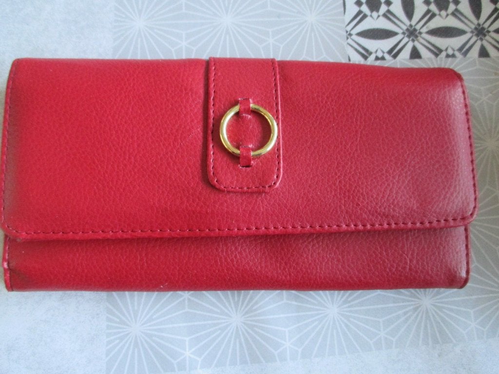 portemonnee rood, Handtassen en Accessoires, Ophalen of Verzenden, Zo goed als nieuw, Rood, Met knipsluiting