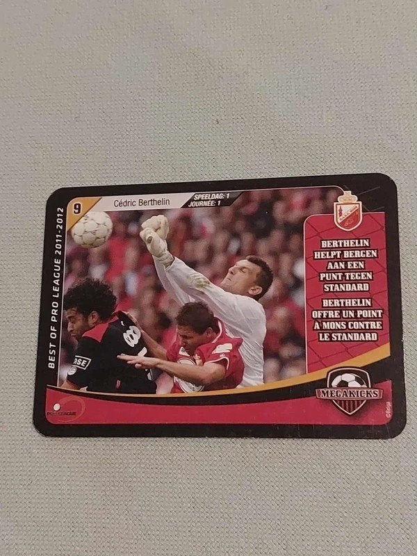 Voetbalkaart : Cédric Berthelin / RAEC Mons / Megakicks, Enlèvement ou Envoi, Comme neuf, Cartes de joueur