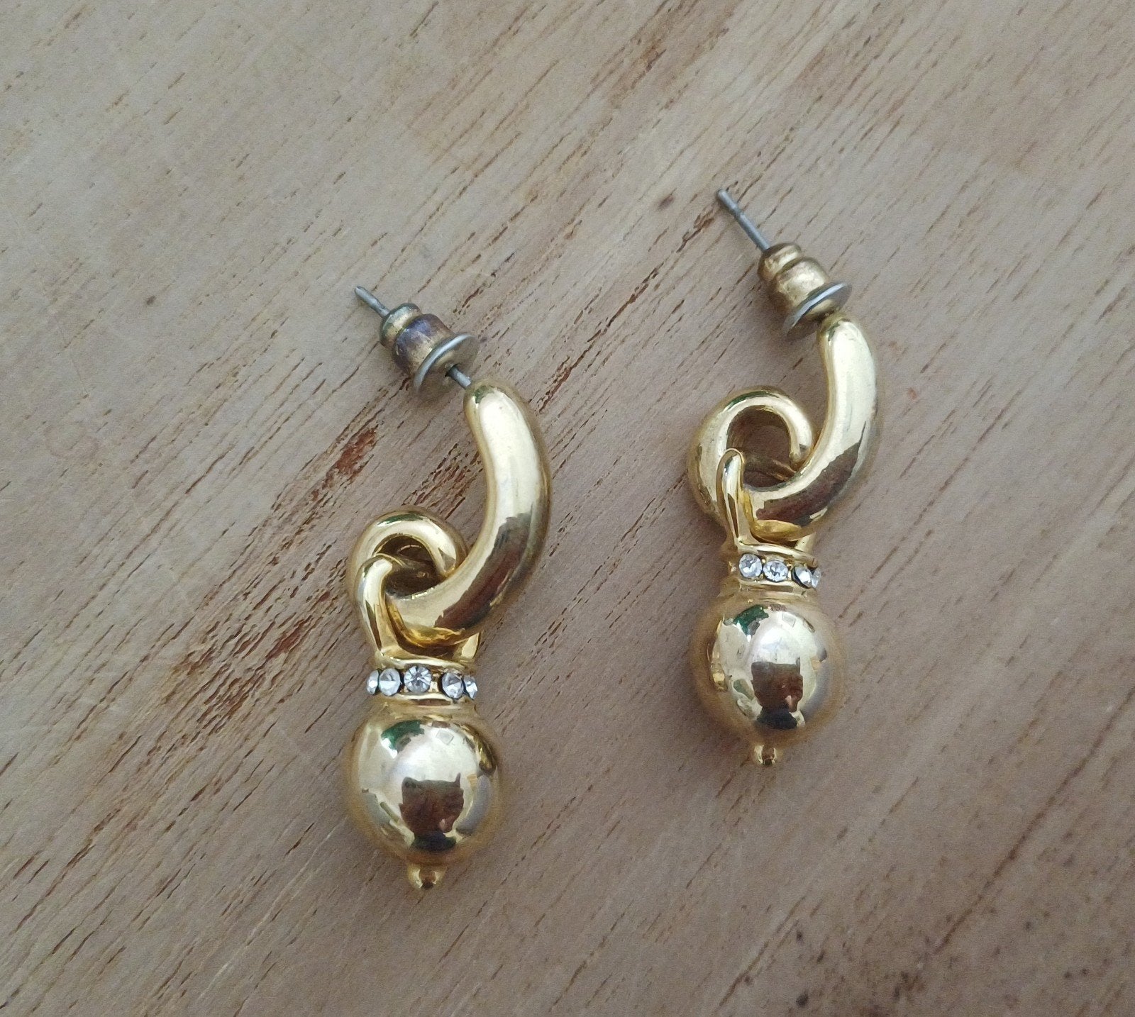Boucles d'oreilles perceuses 1980 - 1990, Enlèvement ou Envoi, Comme neuf, Autres matériaux, Pendantes