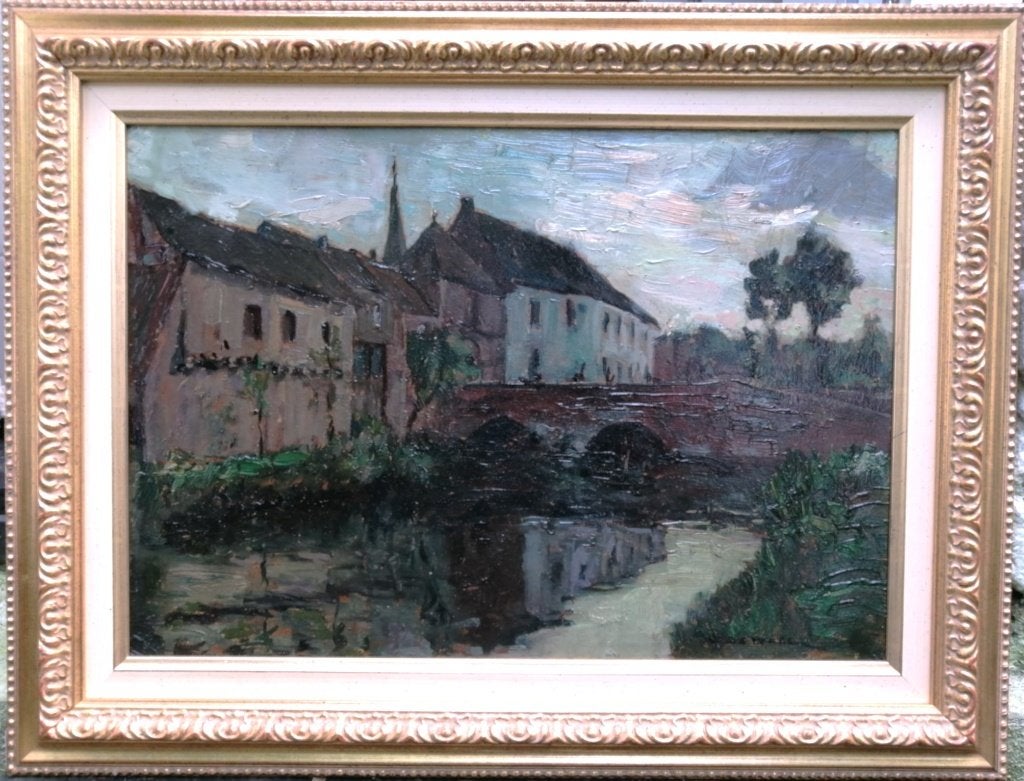 VALENTIJN DE WAELE, Antiek en Kunst, Verzenden, Olieverf, Figuren