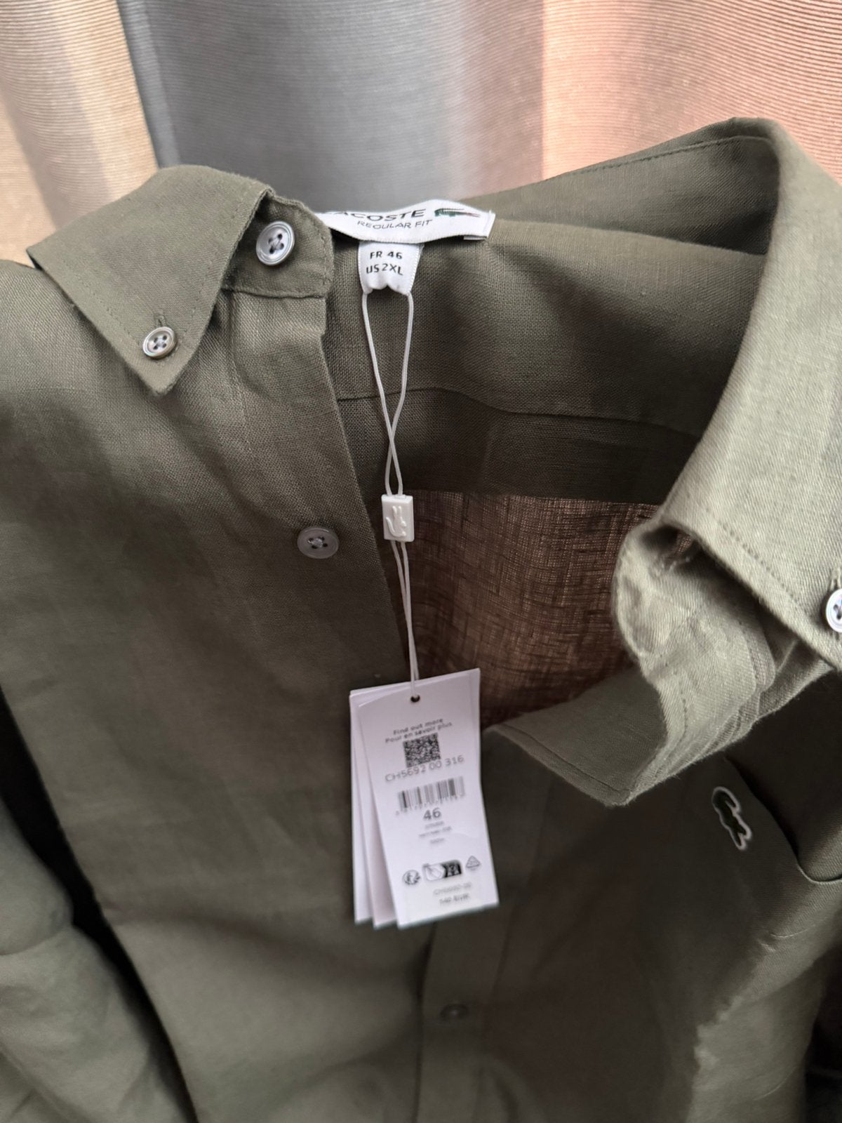 Chemise Lacoste verte (kaki) – Taille L (FR 46), Vêtements | Hommes, Chemises, Neuf, Vert, Enlèvement