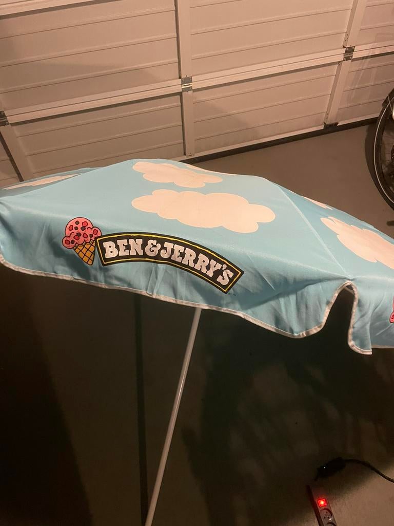 Ben & jerry parasol, Tuin en Terras, Ophalen of Verzenden, Zo goed als nieuw