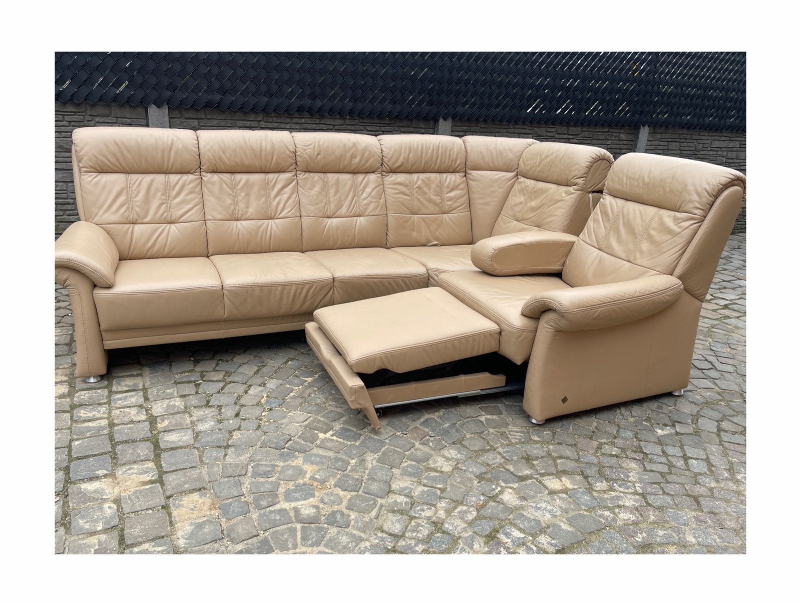 Salon en coin en cuir, Maison & Meubles, Enlèvement, Utilisé, Cuir