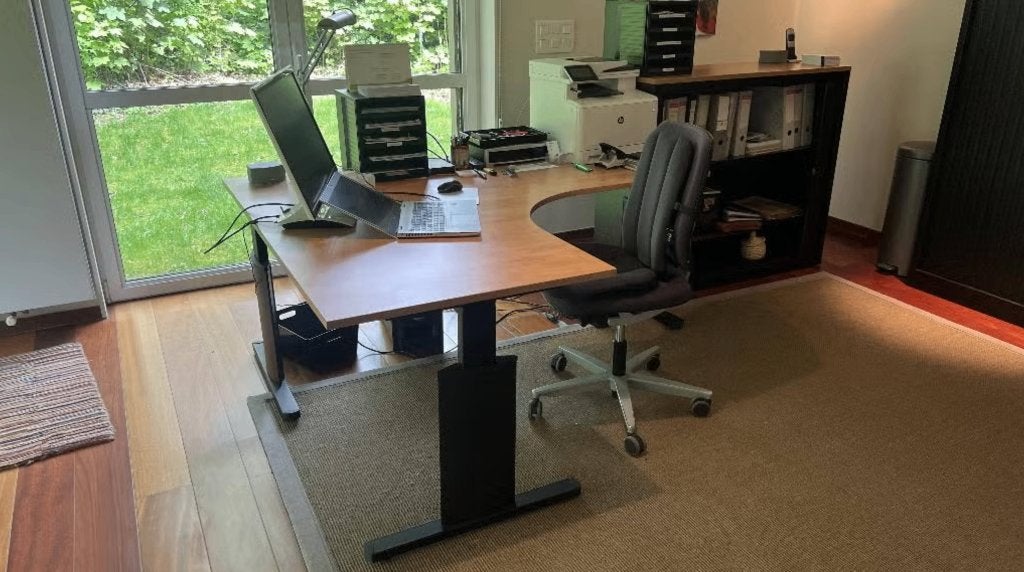 Hoekbureau 1,60x1,80m (Inofec), Ophalen, Zwart, 160 cm, 180 cm