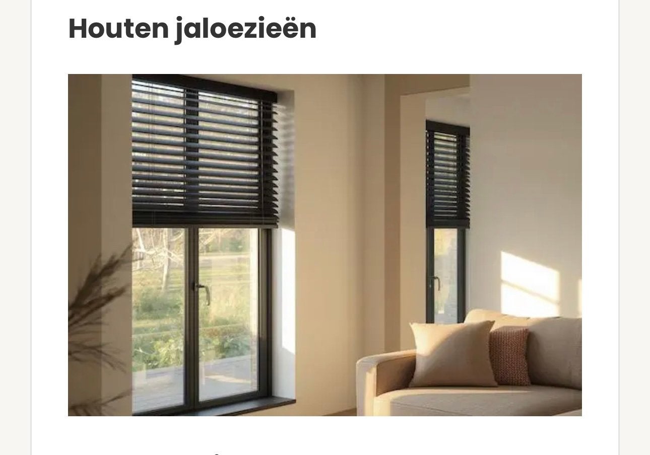 Houten store lamel nieuw van Zicht gordijnen.98.3 x 218.9, Ophalen, Zwart, 218 cm, Nieuw