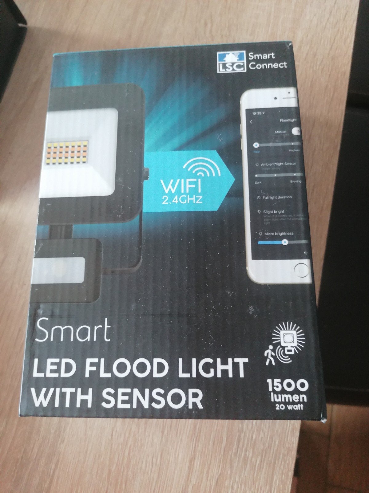 Led flood light wirh sensor, Enlèvement, Neuf