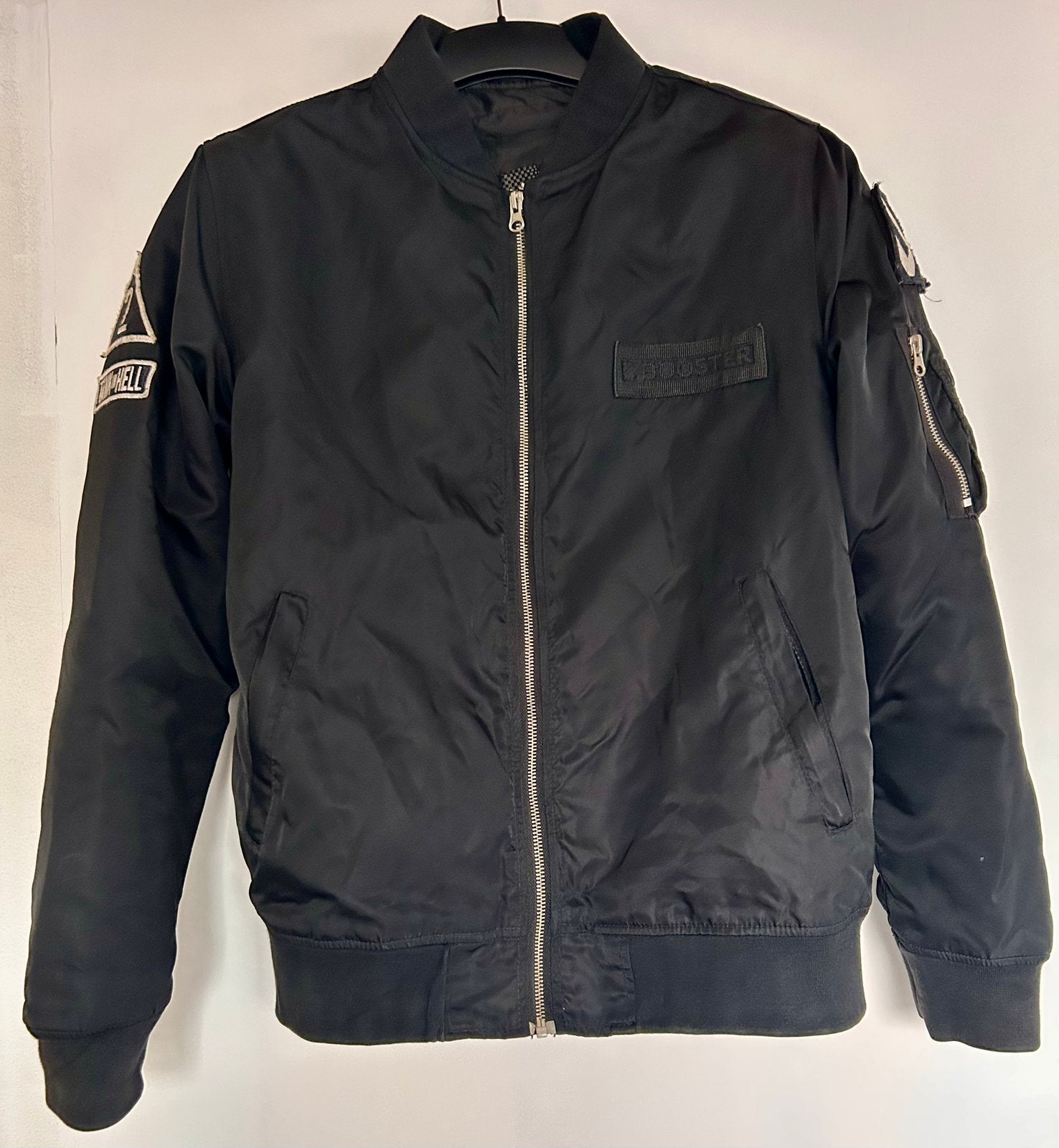 Motorjas, zwart met extra bescherming, Motoren, Ophalen of Verzenden, Tweedehands, Heren, Jas | textiel