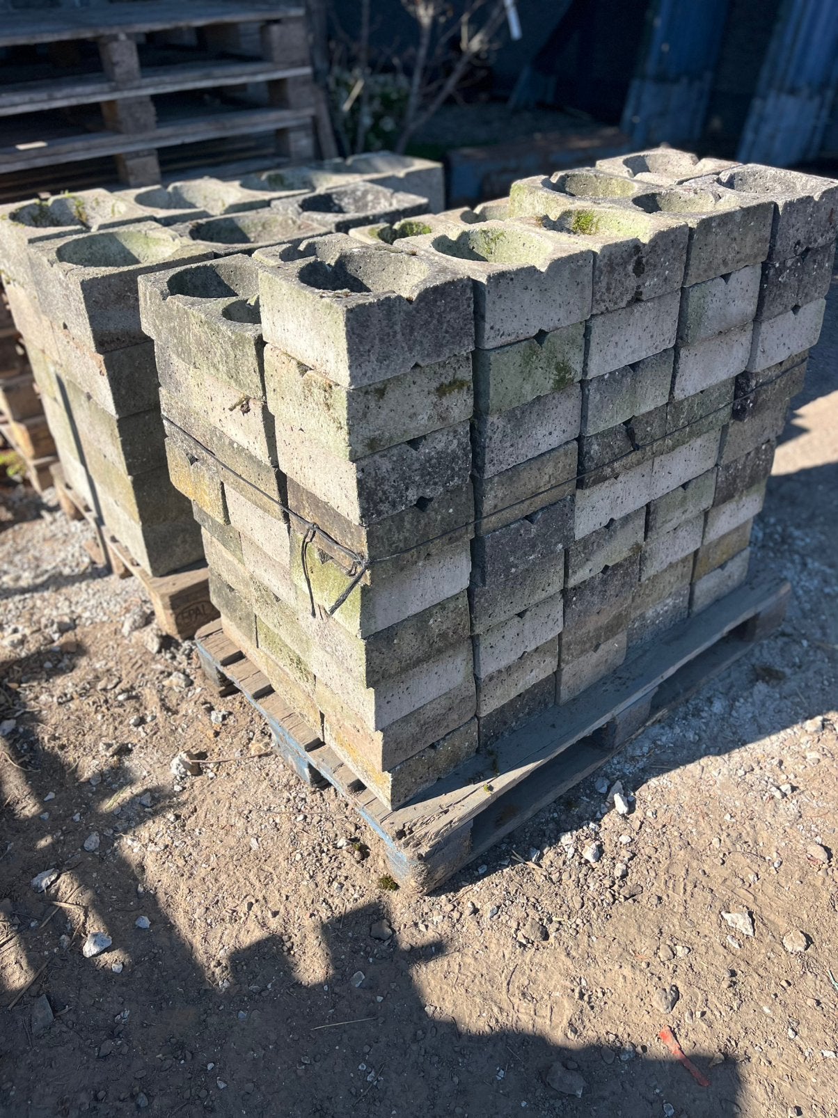Betonblokken voor containerplanten, Tuin en Terras, Ophalen, Gebruikt