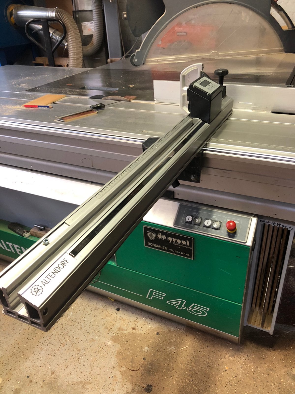 Altendorf Palin D avec butée digitale, Enlèvement