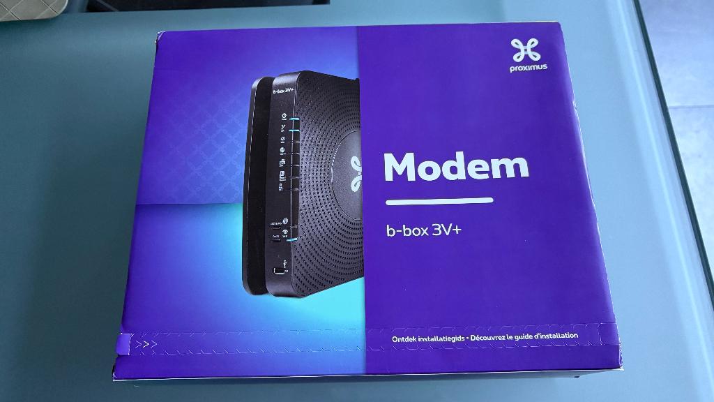 Modem BBox 3V+ Proximus, Ophalen of Verzenden, Zo goed als nieuw, Router met modem, Proximus