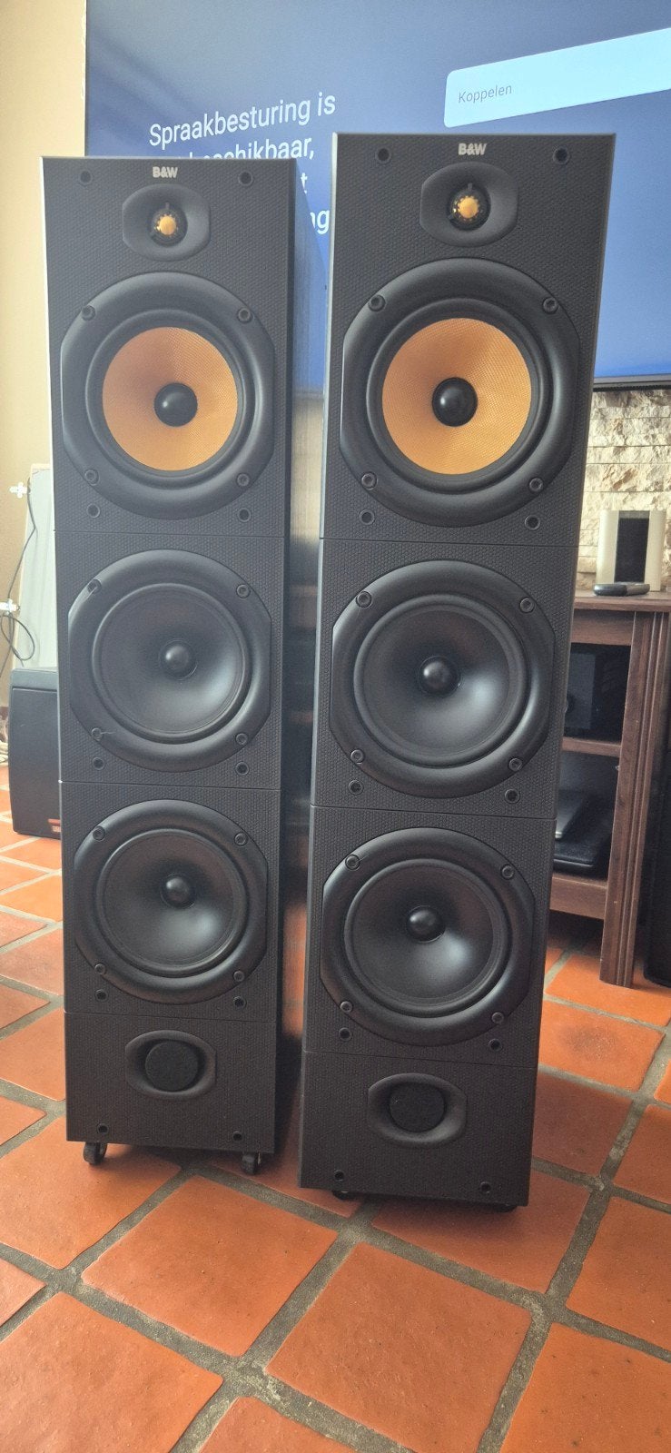 B&W serie DM 604 + JBL Control 5 + Yamaha versterker RN-303, TV, Hi-fi & Vidéo, Enlèvement, Utilisé, Bowers & Wilkins (B&W), 150 watts ou plus