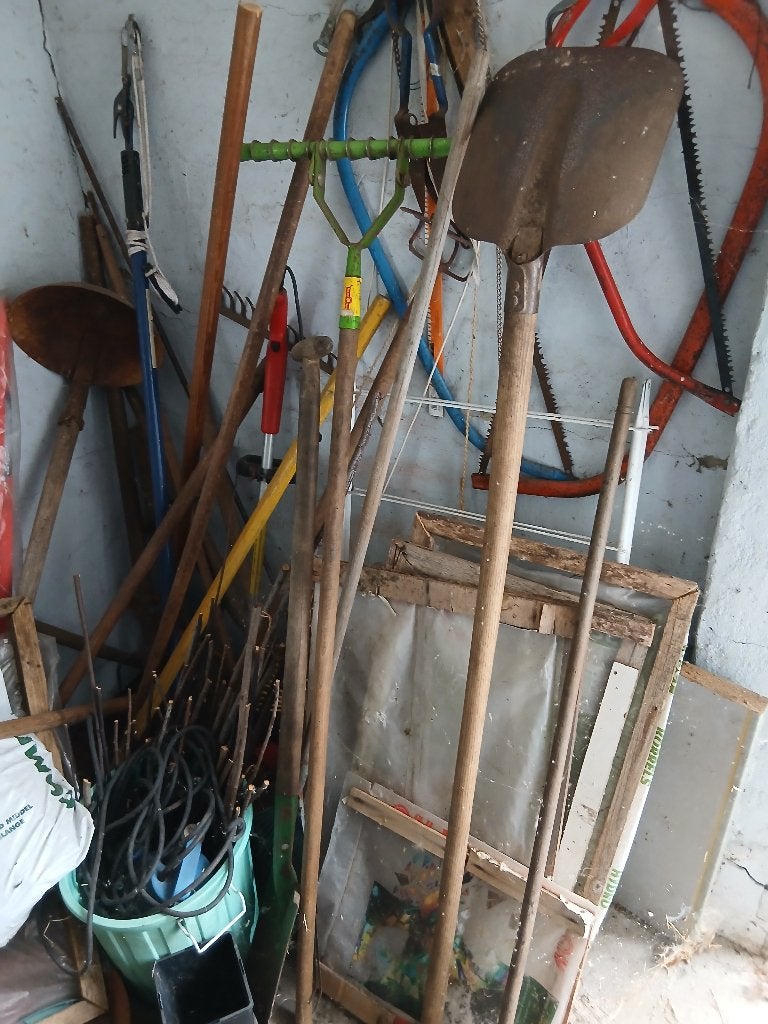 tuingereedschap, Ophalen, Gebruikt, Schop