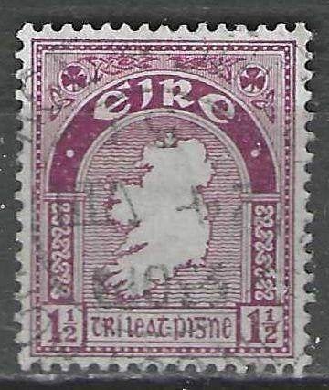 Irlande 1941/1944 - Yvert 80 - Carte de l'Irlande (ST), Envoi, Affranchi