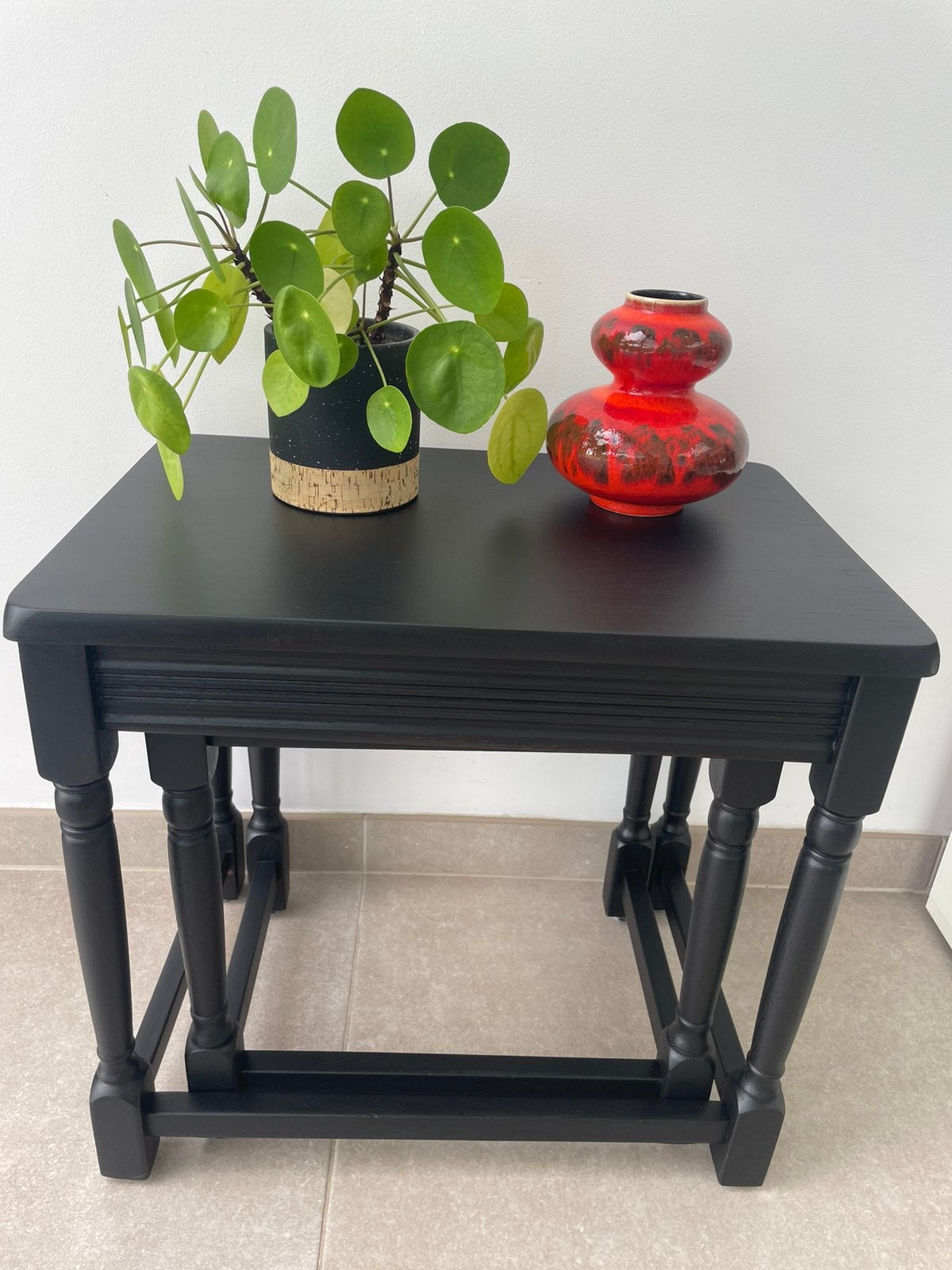 Paar bijzettafeltjes Spaanse vintage-stijl, Ophalen, 50 tot 100 cm, Zo goed als nieuw, Vintage Spaanse stijl