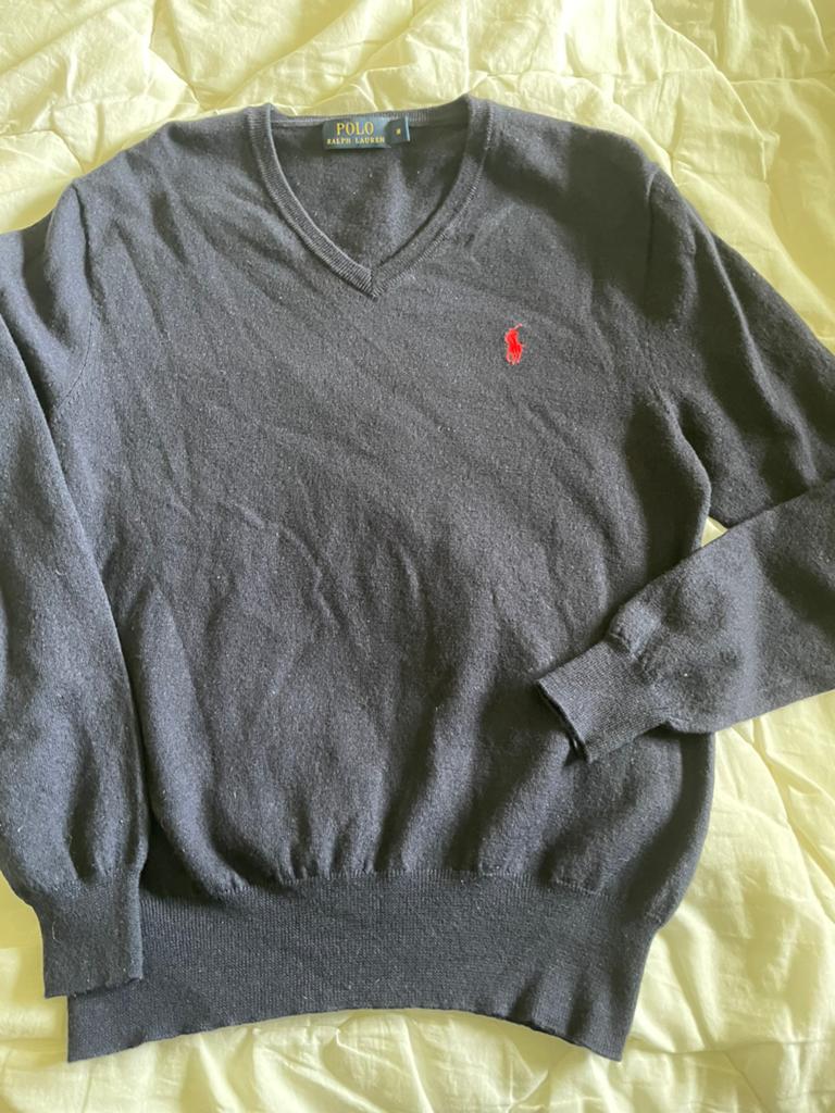 Donkerblauwe trui Ralph Lauren maat M eerder S, Kleding | Heren, Ophalen of Verzenden, Zo goed als nieuw, Maat 48/50 (M)