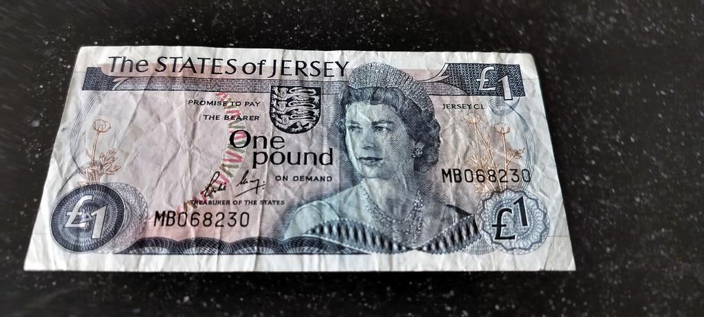 Billet de banque - Monnaie des États-Unis de Jersey 1 pièce, Enlèvement ou Envoi