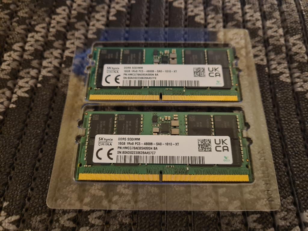HP SK HYNIX 32Gb Memory RAM DDR5 4800MHz sodimm, 32 GB, Comme neuf, Enlèvement, DDR5