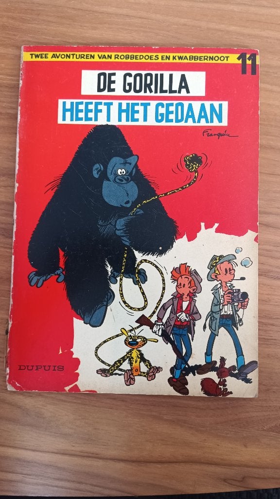 Robbedoes en Kwabbernoot nr. 11 De Gorilla heeft het gedaan, Gelezen, Eén stripboek, Ophalen of Verzenden, Dupuis