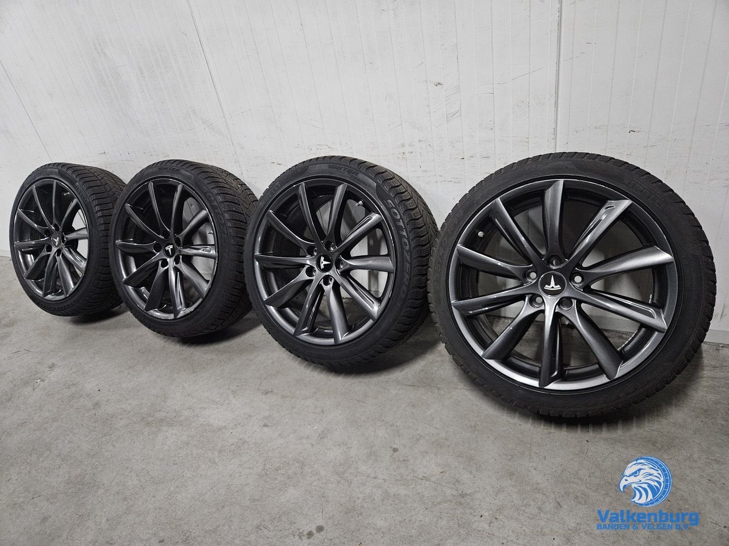 6-7mm! Tesla Model 3 19 inch Sport Wheel antraciete velgen 5, Auto-onderdelen, Banden en Velgen, 19 inch, Gebruikt, -, -