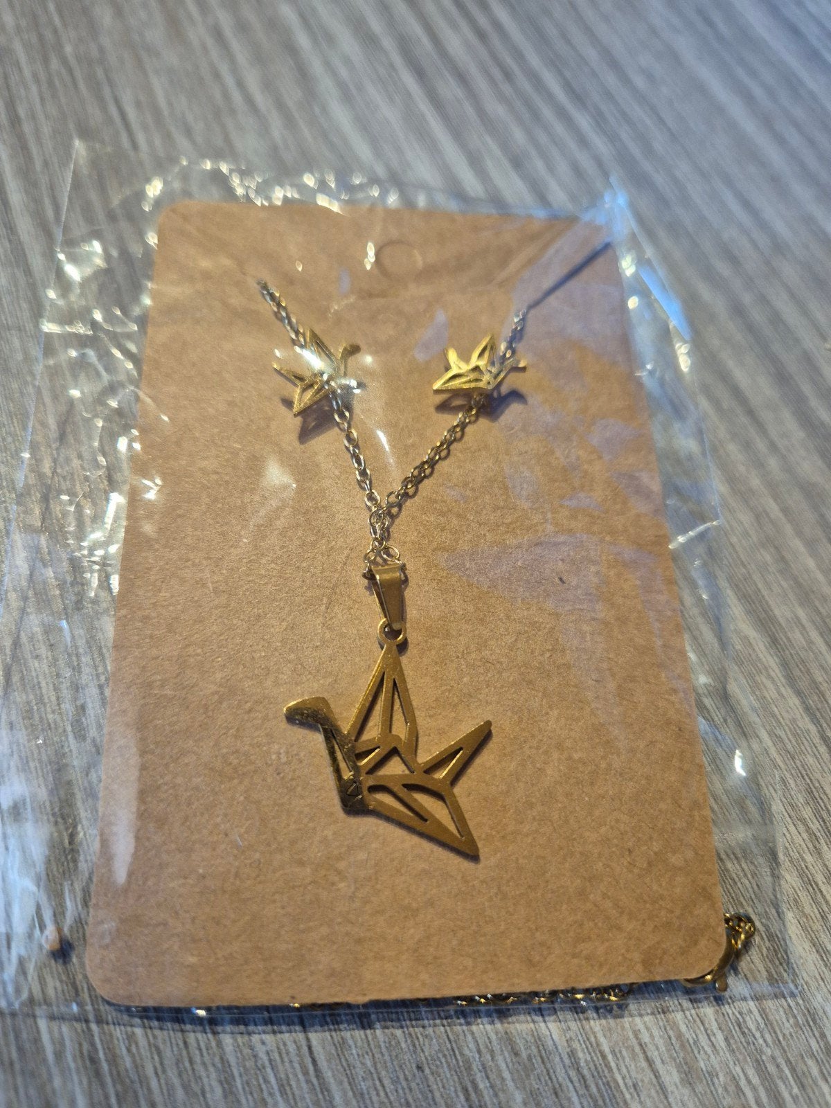 Oorbellen met bijpassende ketting, Verzenden, Goud, Goud