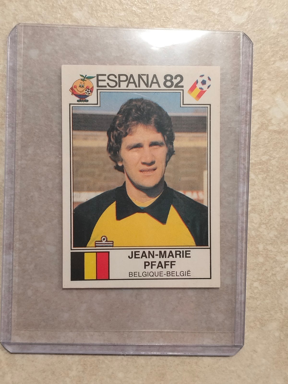 Panini sticker WK Espana 82 Jean-Marie Pffaf België, Ophalen of Verzenden, Sticker