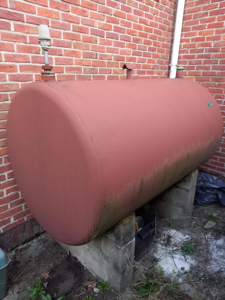 Mazout ton  1000L, Ophalen, Gebruikt