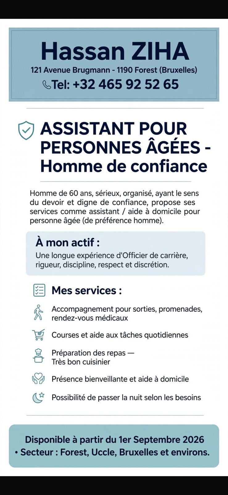 Aide et accompagnement aux personnes âgées à domicile, 33 - 40 heures, À partir de 10 ans, Contrat à durée indéterminée, Convient comme travail d'appoint