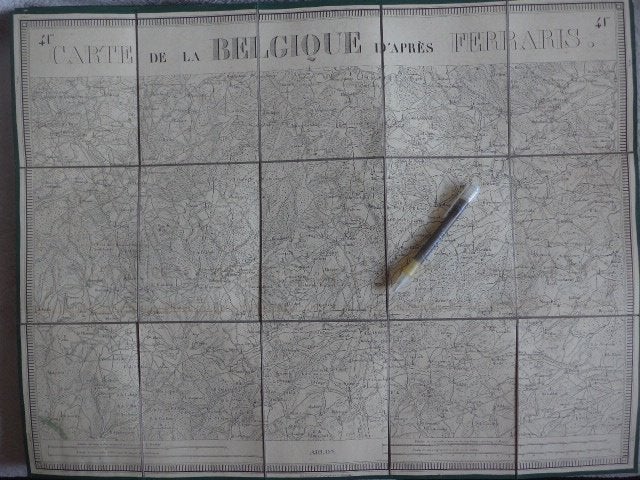 Arlon, carte géographique d'après FERRARIS -édition 1831, Enlèvement ou Envoi, Utilisé