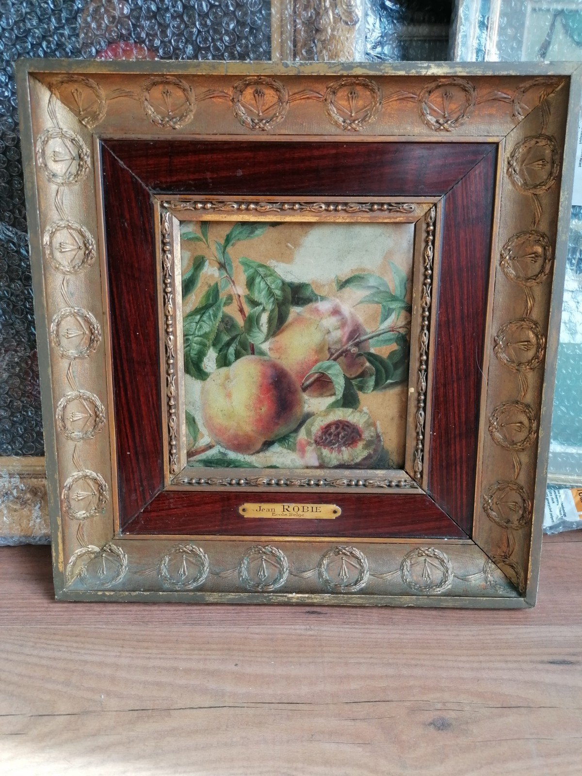 peinture " pêche" de Jean Robie, Antiquités & Art, Enlèvement, Classique, Peinture à l'huile, Nature morte