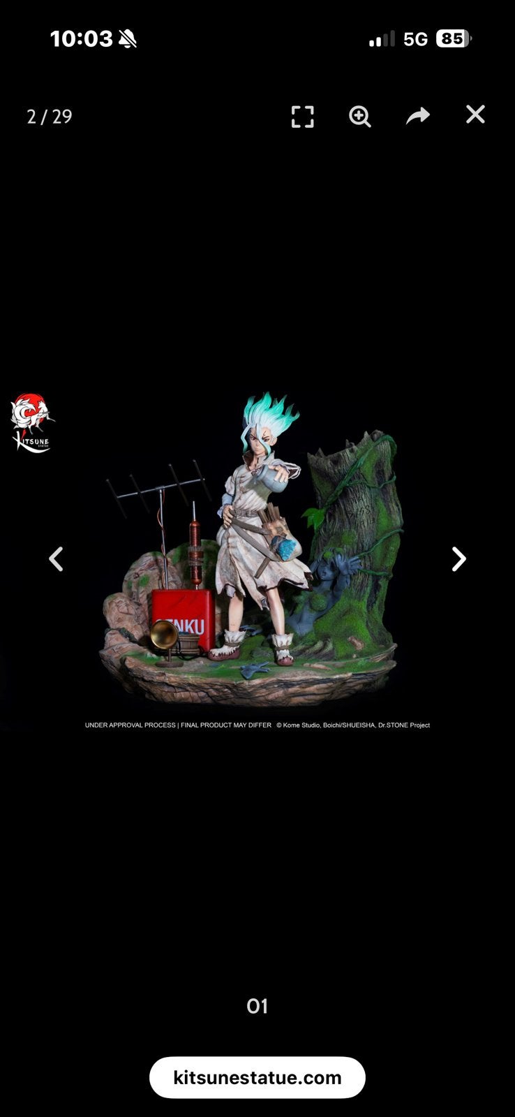 Hiei et dr stone de taka corp et kistune, Collections, Enlèvement, Comme neuf