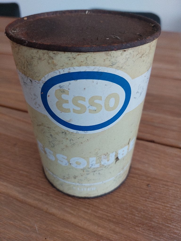 Esso - vintage blik - niet gebruikt, Verzamelen, Ophalen, Gebruikt, Overige, Overige merken