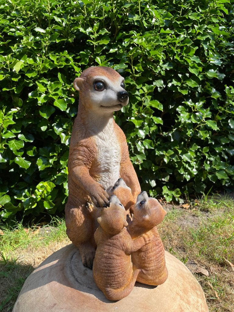 Triplés de singe suricate, jardin, étang, zoo, 40 cm, Enlèvement, Neuf, Synthétique, Animal