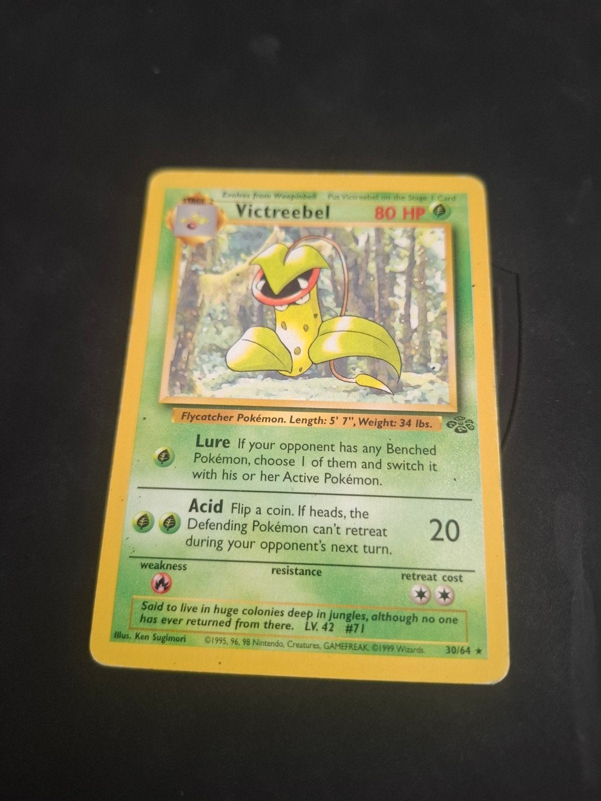 Victreebel Pokémon Kaart 30/64 Jungle Set, Ophalen of Verzenden