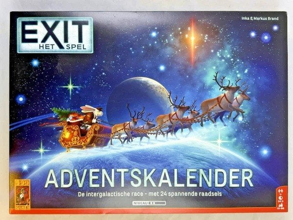 EXIT Het Spel Adventskalender 2024 Nieuw 999 Games OVP, Een of twee spelers, Verzenden, Zo goed als nieuw, 999 Games