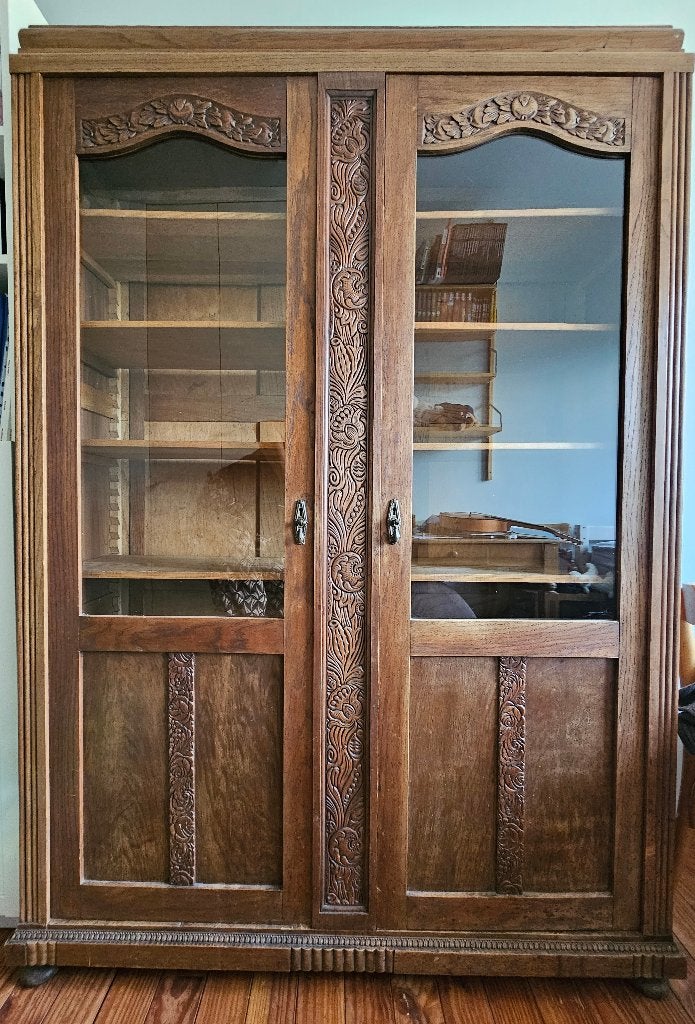 Bibliothèque Parisienne style Art Nouveau, Huis en Inrichting, Kasten | Boekenkasten, Met deur(en), 100 tot 150 cm, Zo goed als nieuw